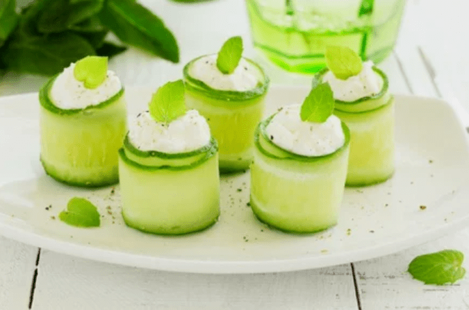 Cucumber rolls in the attack